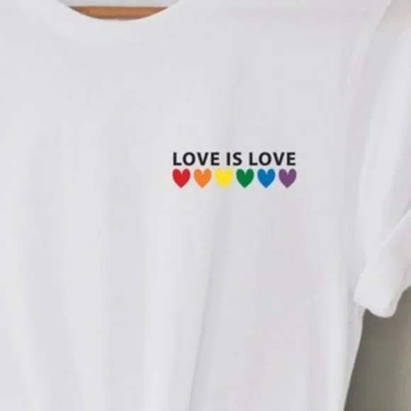 Love is Love Rainbow Heart Shirt, Perfect gift, Pride Rainbow Heart T shirt - Picture 3 of 3